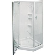 Maax Himalaya 101694001 Shower Kit, 38 in L, 38 in W, 7414 in H, Polystyrene, 3Wall Panel, NeoAngle 101694-000